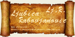 Ljubica Rabovjanović vizit kartica